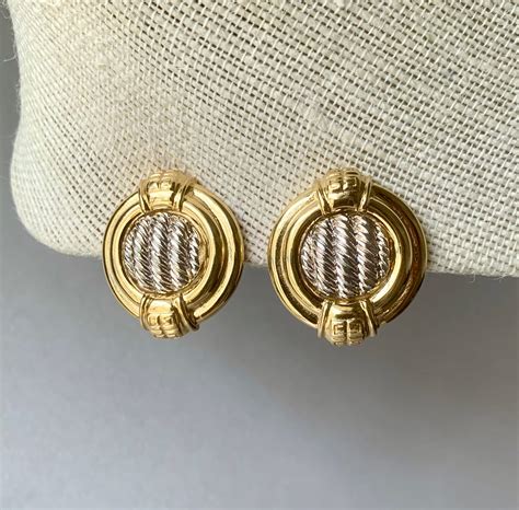 givenchy gold earrings vintage